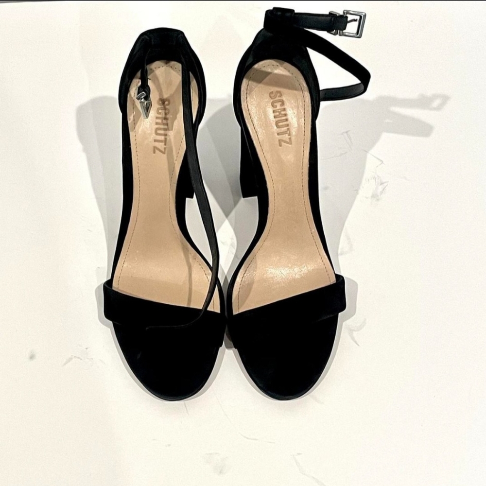 SCHUTZ WOMEN'S BLACK SUEDE SANDALS SIZE 8